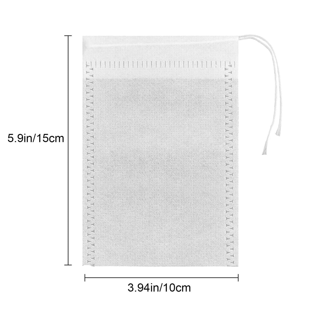 Disposable Tea Filter Bags With Drawstring For Loose Leaf Tea And Coffee Brewing 5