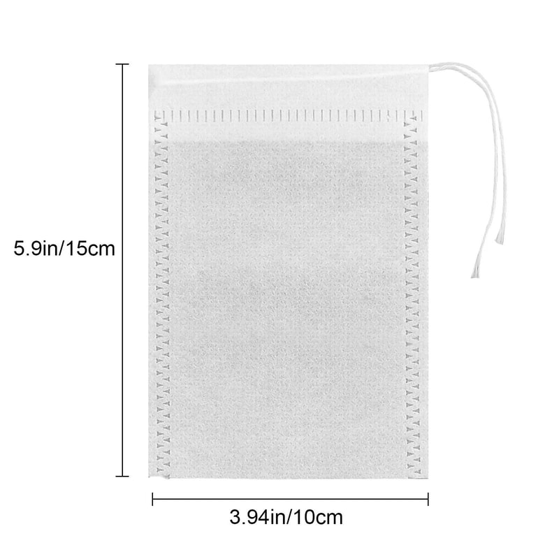 Disposable Tea Filter Bags With Drawstring For Loose Leaf Tea And Coffee Brewing 5