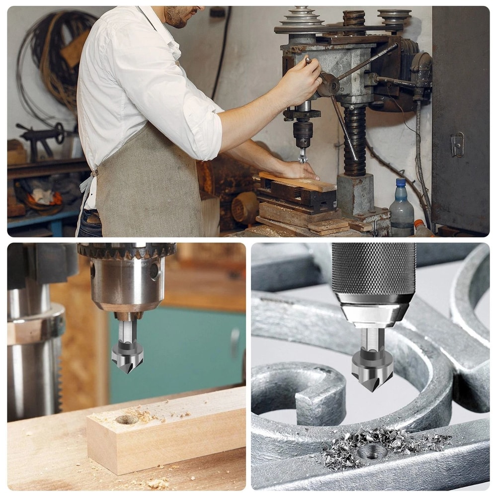 Countersink Drill Bit Set Chamfer Bits For Wood Plastic Metal 1