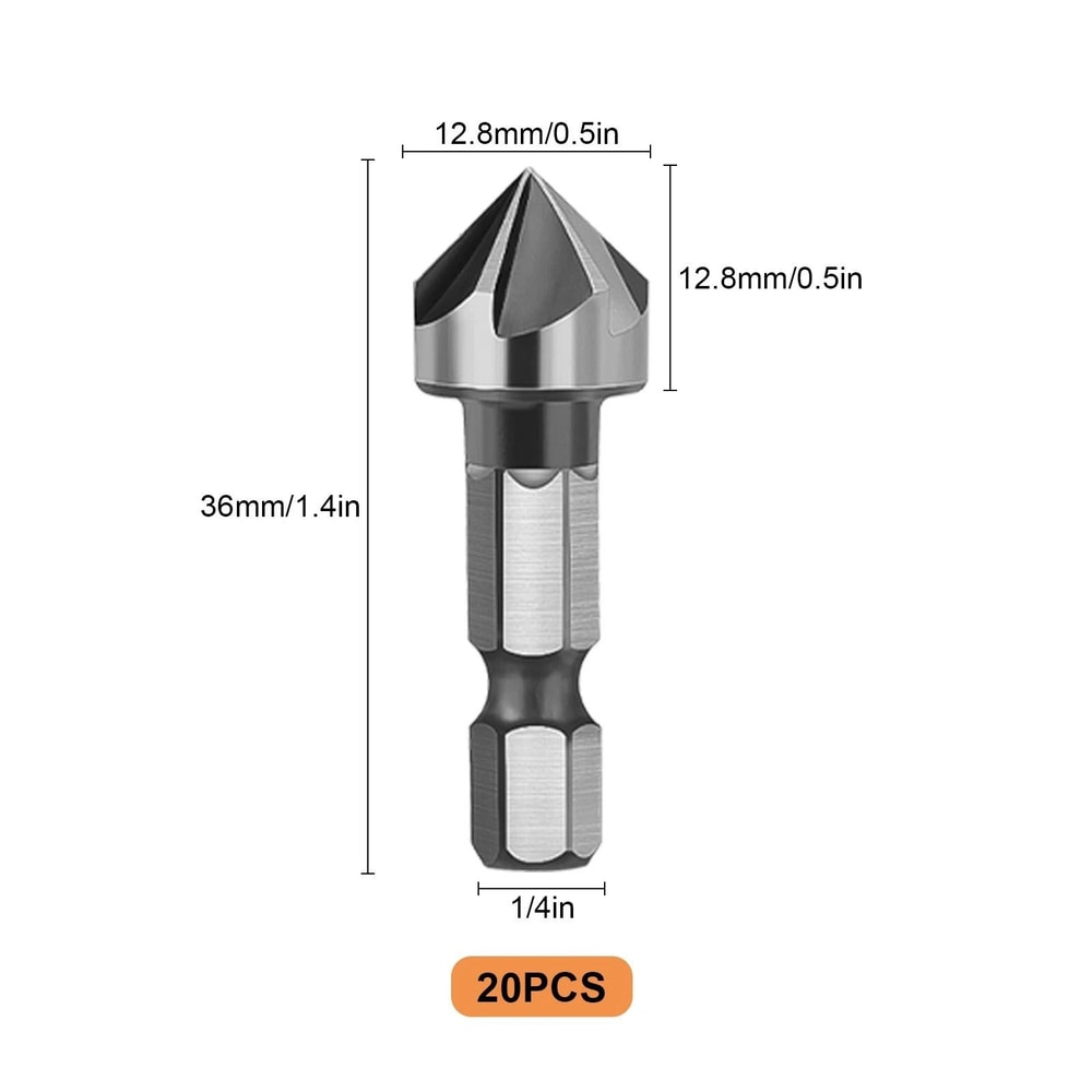 Countersink Drill Bit Set Chamfer Bits For Wood Plastic Metal 6