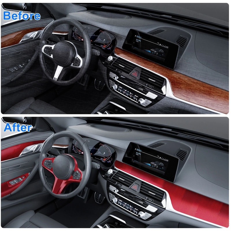 Red Carbon Fiber Wrap For Cars Motorcycles And Laptops Twill Weave Waterproof ScratchResistant 4