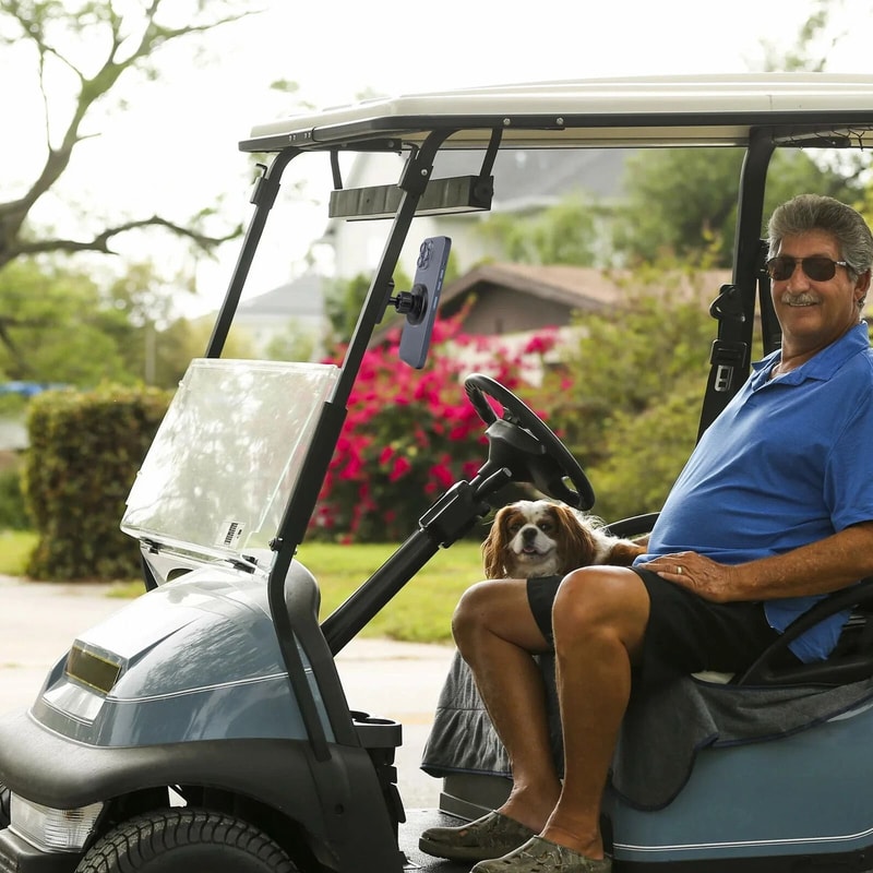 Magnetic Phone Holder For Golf Carts Tractors 1