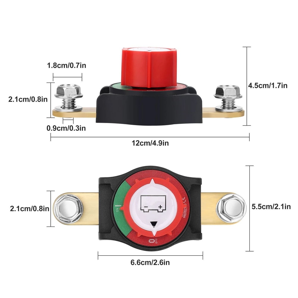 HeavyDuty Side Post Battery Disconnect Switch For Cars RVs Trucks 6