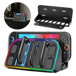 rgb magnetic charging dock station – wall mount charger with fast charging & rgb lighting mode