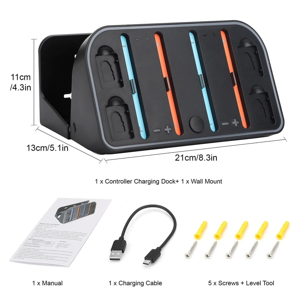 RGB Magnetic Charging Dock Station Wall Mount Charger With Fast Charging RGB Lighting Mode 1