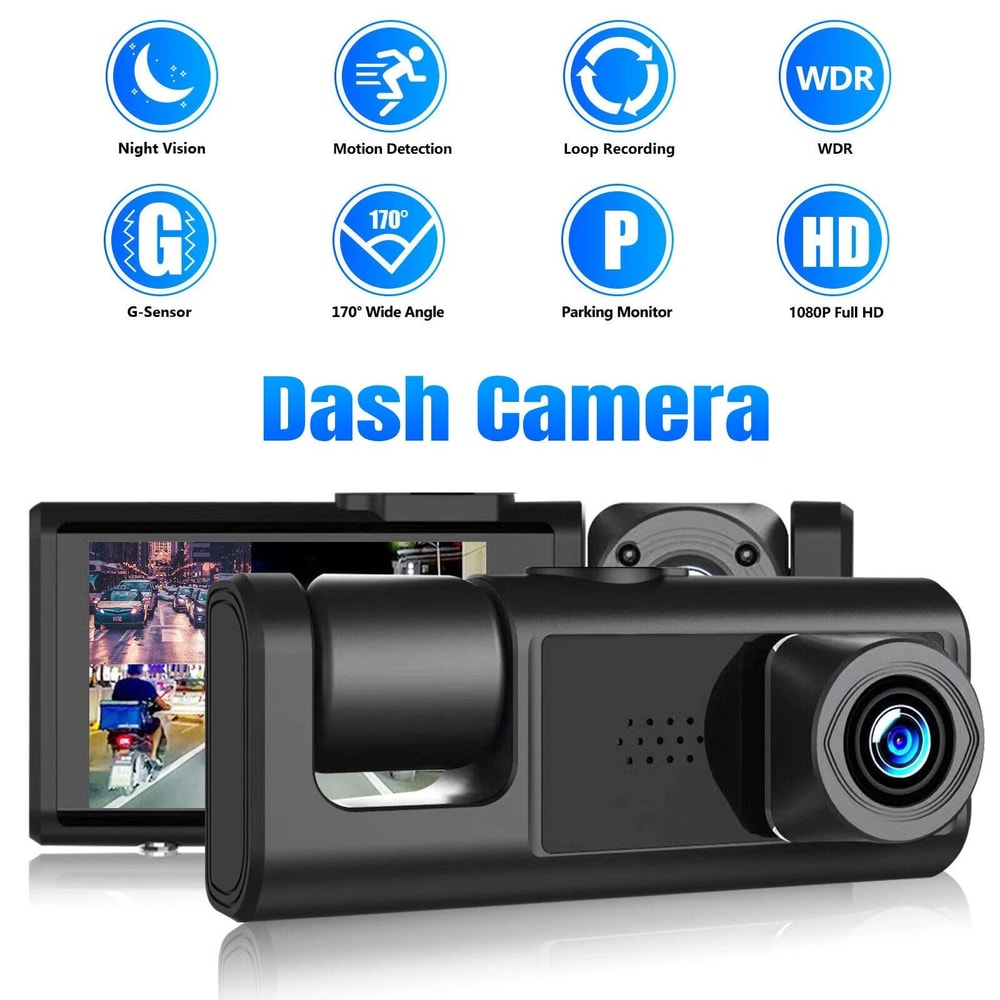 Dual Lens Car Dash Cam Video Recorder With GSensor 5