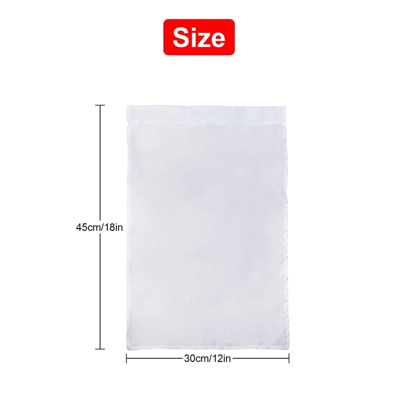 White Sublimation Blank Flags Polyester Garden Banner For DIY Custom Designs 4