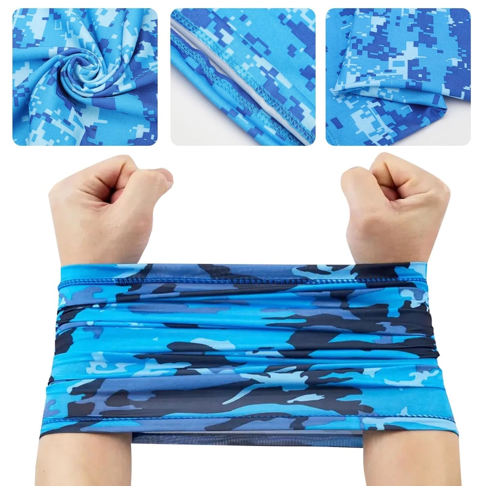 Camouflage Neck Gaiter Set UVResistant Face Mask For Outdoor Sports Dust Sun Protection 3
