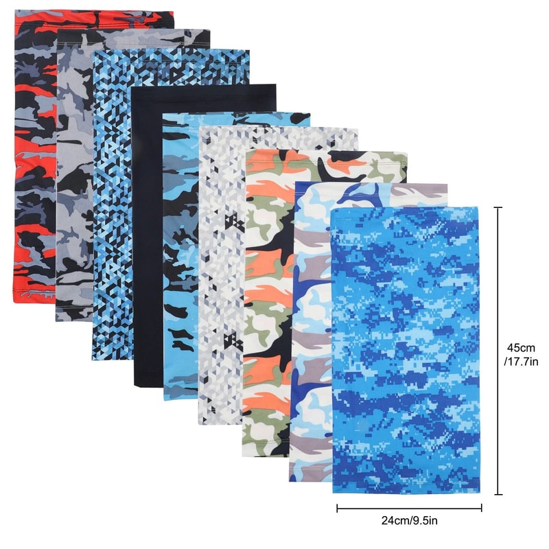 Camouflage Neck Gaiter Set UVResistant Face Mask For Outdoor Sports Dust Sun Protection 4