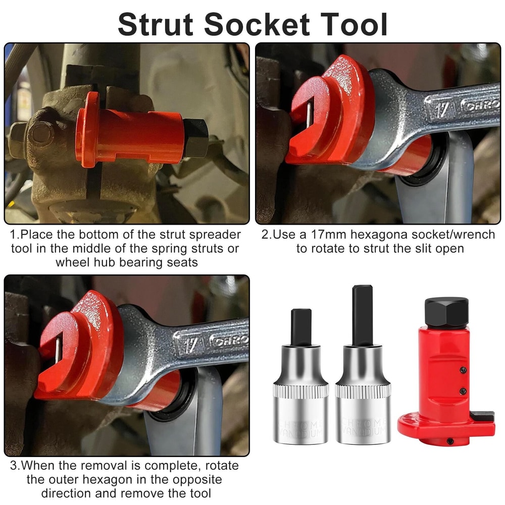Universal Suspension Strut Spreader Tool Strut Sockets Durable Carbon Steel Design 3