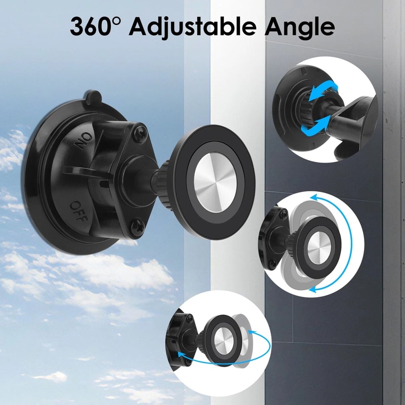 Magnetic Car Phone Mount Universal Dashboard Suction Holder For Smartphones 3