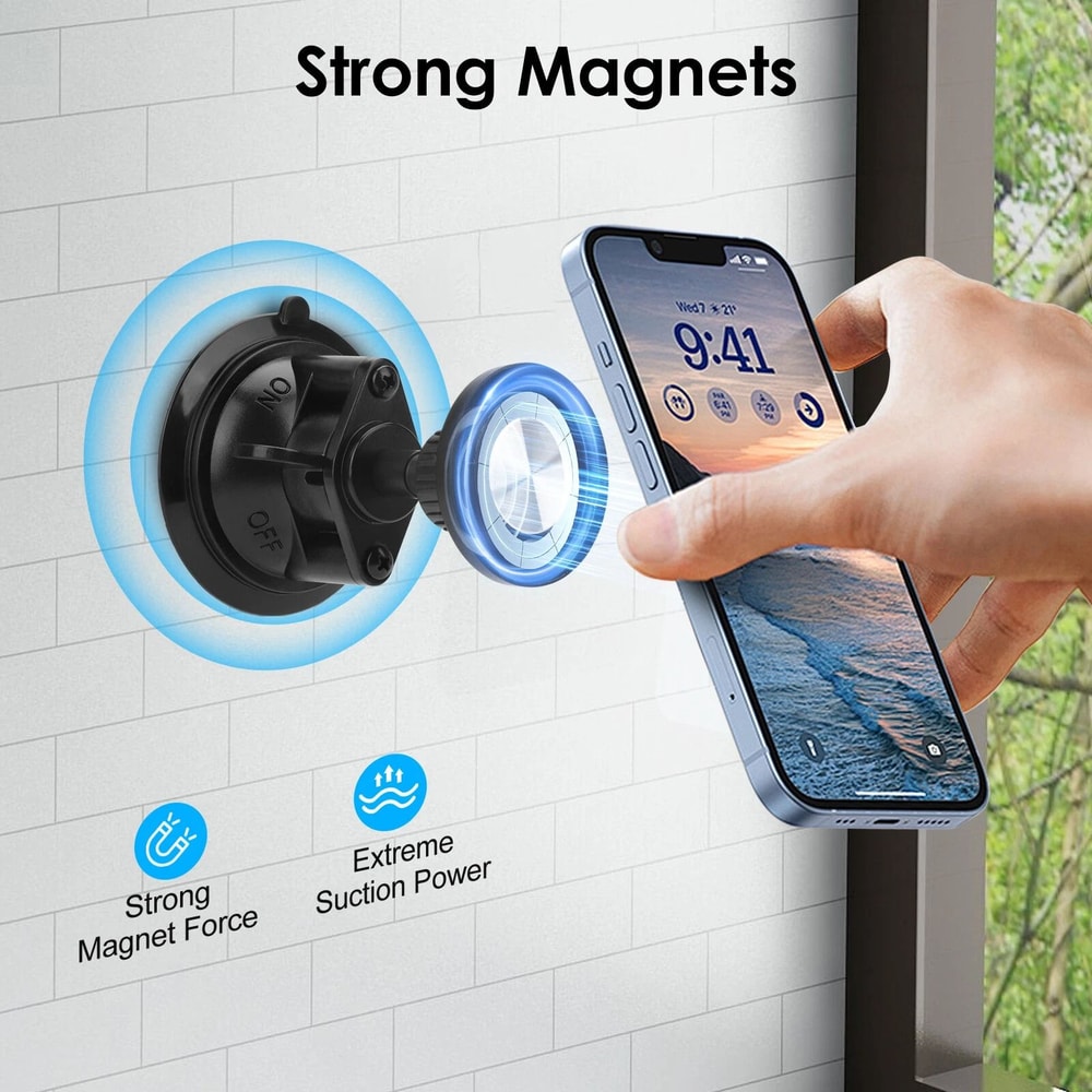 Magnetic Car Phone Mount Universal Dashboard Suction Holder For Smartphones 4