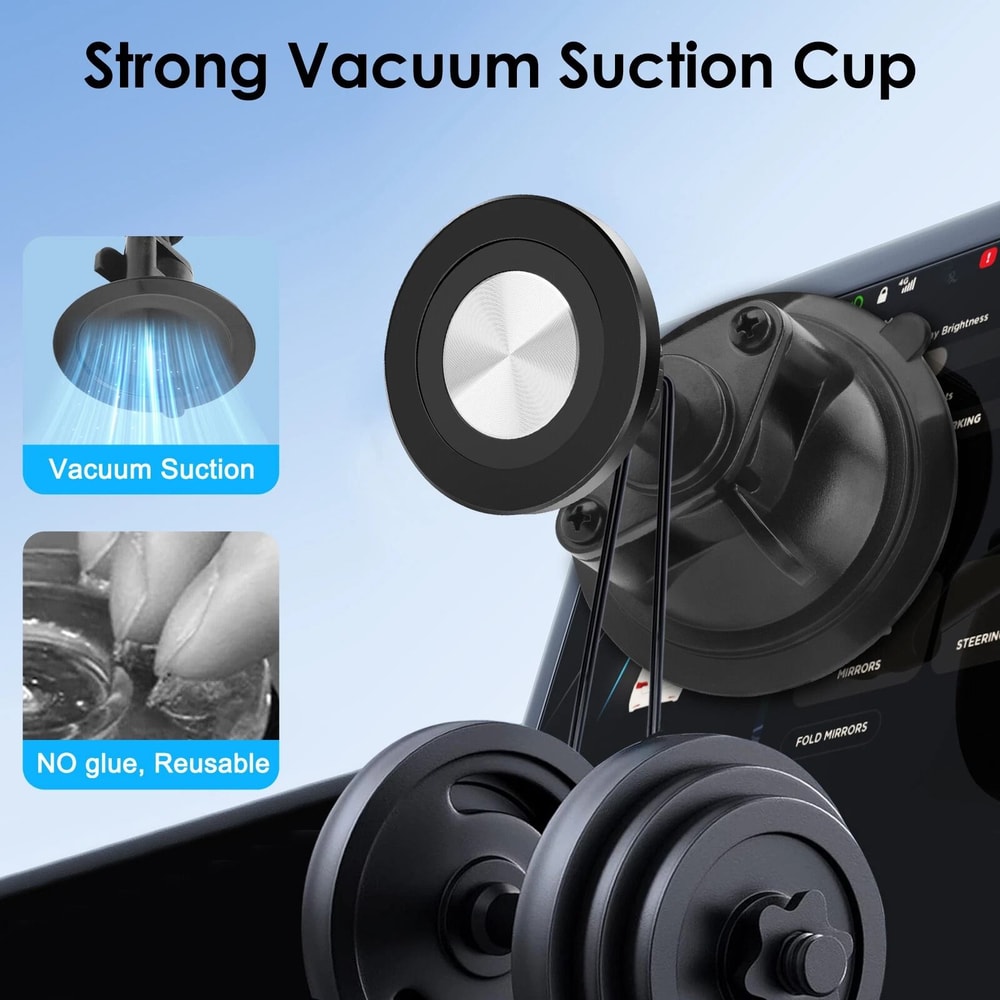 Magnetic Car Phone Mount Universal Dashboard Suction Holder For Smartphones 5