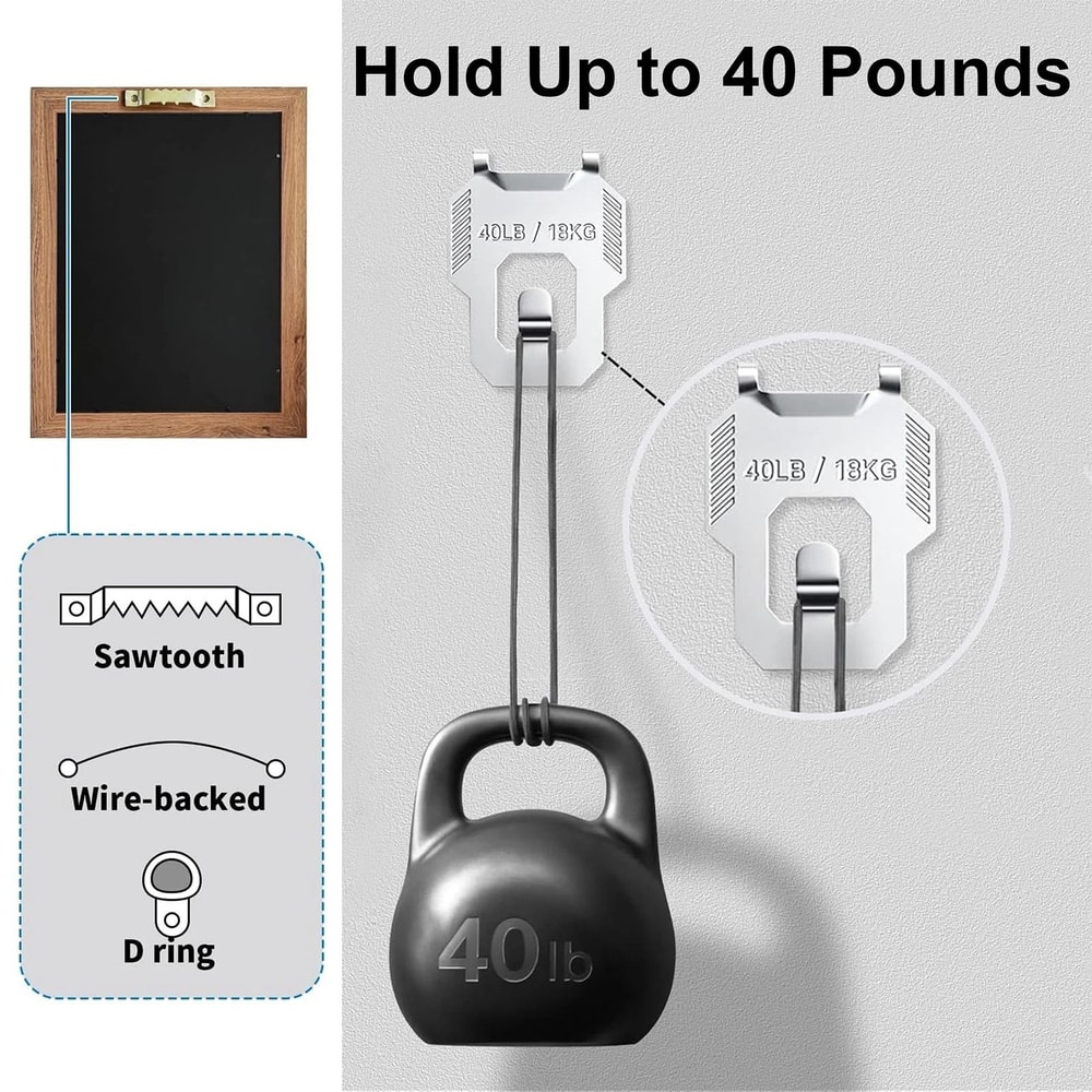 Stainless Steel Drywall Hanging Hooks Heavy Duty Claw ToolFree Installation Load Capacity NailFree 3