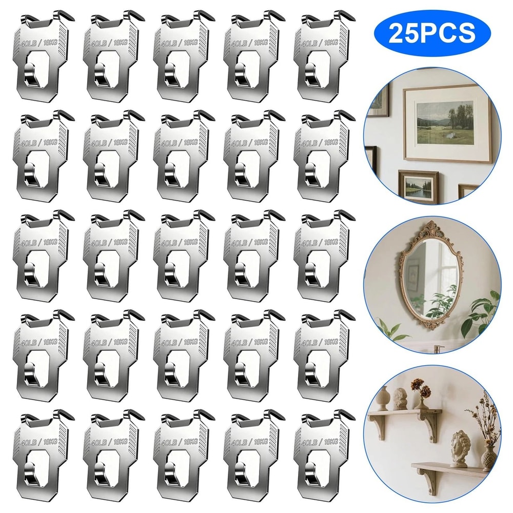 Stainless Steel Drywall Hanging Hooks Heavy Duty Claw ToolFree Installation Load Capacity NailFree 5