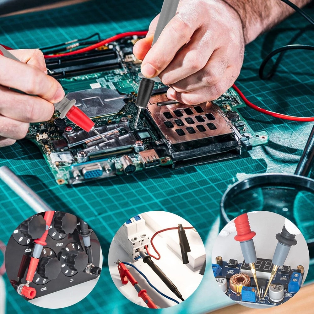 Multimeter Test Lead Kit With Puncture Probes Alligator Clips Banana Plugs High Voltage Compatibi