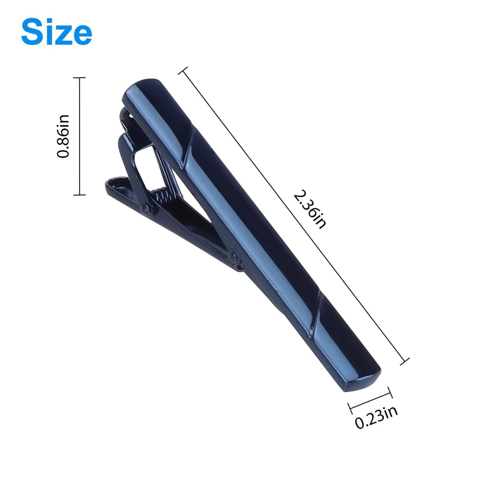Gentleman Mens Necktie Tie Clip Set Elegant Clasp Bar For Weddings Business 7