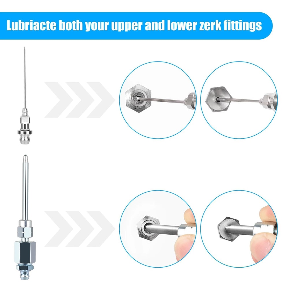 Grease Injection Needle Coupler Nozzle For Tight Fittings And Hard To Reach Lubrication 2
