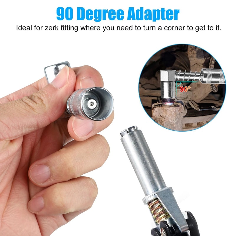 Grease Injection Needle Coupler Nozzle For Tight Fittings And Hard To Reach Lubrication 4