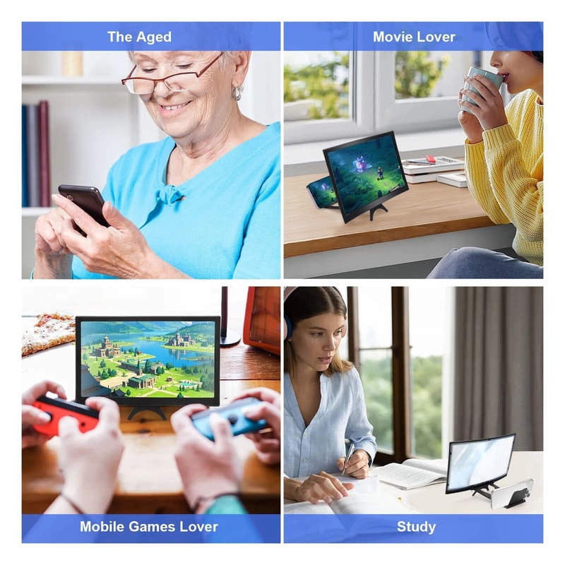Curved Screen Mobile Phone Screen Magnifier With Eye Protection And HD Viewing 2