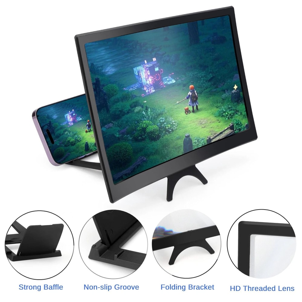 Curved Screen Mobile Phone Screen Magnifier With Eye Protection And HD Viewing 5