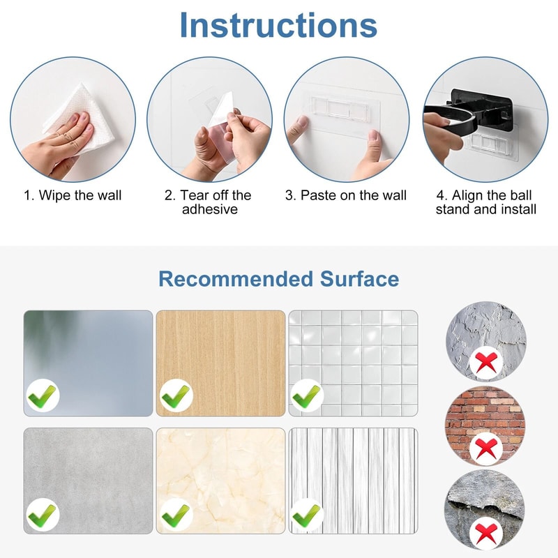 Wall Mounted Ball Holder Basketball Storage Rack Space Saving Sports Display Organizer 2