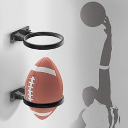 wall mounted ball holder basketball storage rack space saving sports display organizer