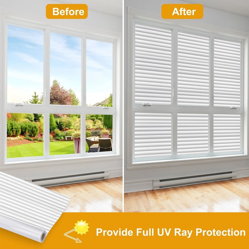 Privacy Window Film Static Cling Blind Style Glass Cover For Home And Office 3