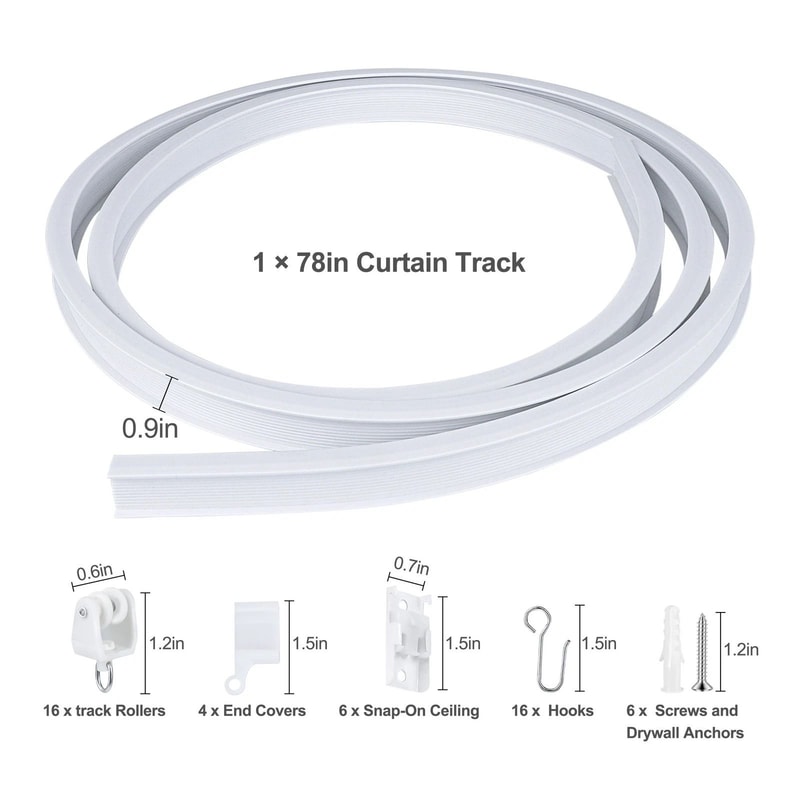 Flexible Bendable Ceiling Curtain Track System For Room Dividers And Curved Spaces 4