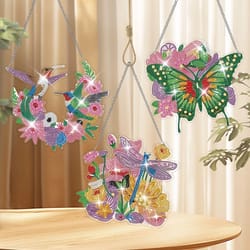 diy diamond painting ornaments hanging set butterfly dragonfly hummingbird art decor