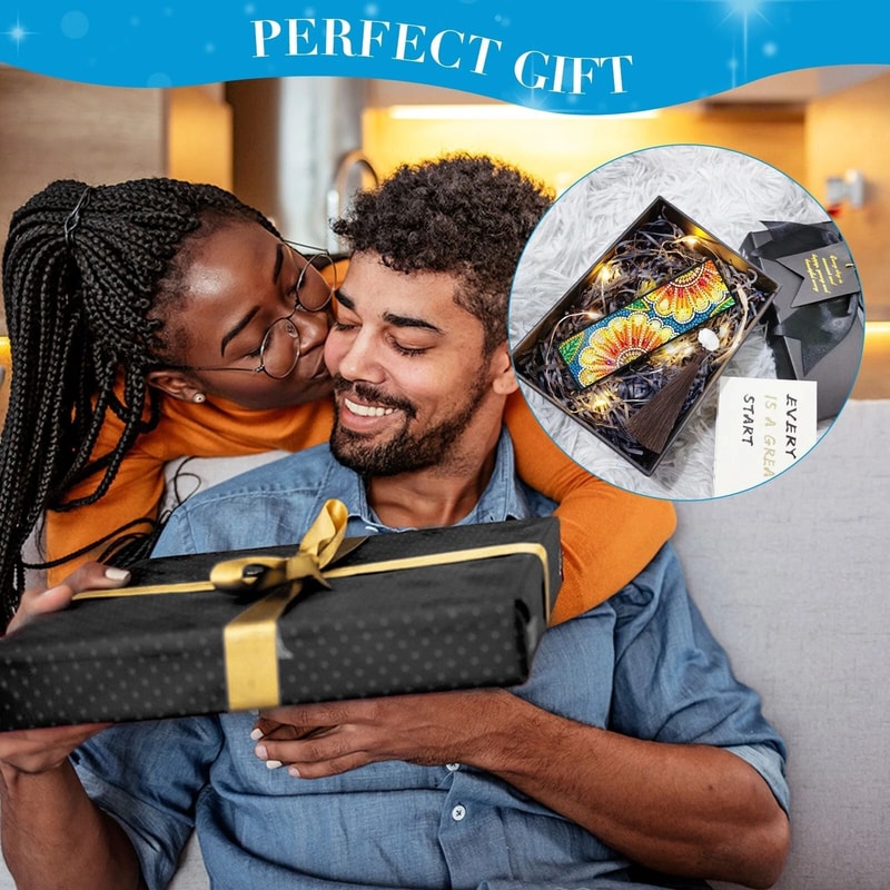 Diamond Painting Bookmark Kit DIY Leather Page Marker Set With Tassels 1