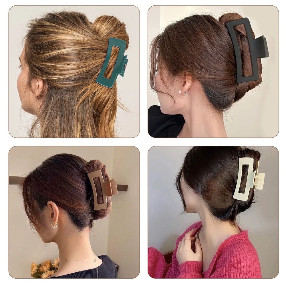 Large Soft Silicone Flat Jaw Hair Clips Strong Hold For Women And Girls 2