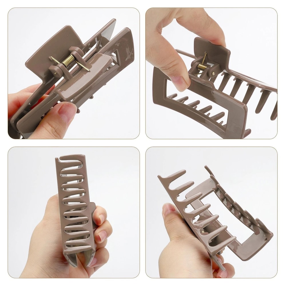 Large Soft Silicone Flat Jaw Hair Clips Strong Hold For Women And Girls 1