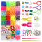 Rubber Bands Bracelet Kit DIY Jewelry Making Set With Loom Tools And Beads 7