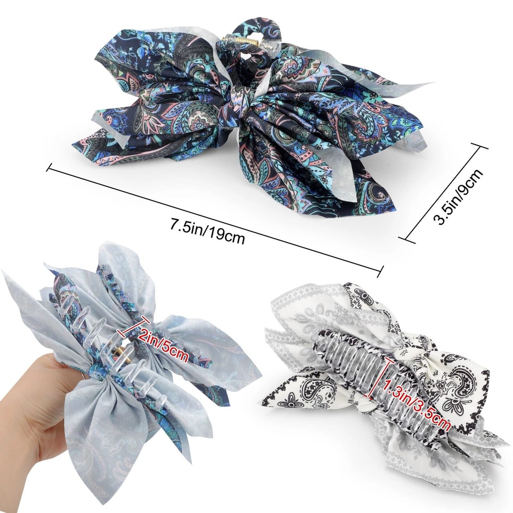 Butterfly Hair Clips Big Bow Claw Clip For Women Girls 3