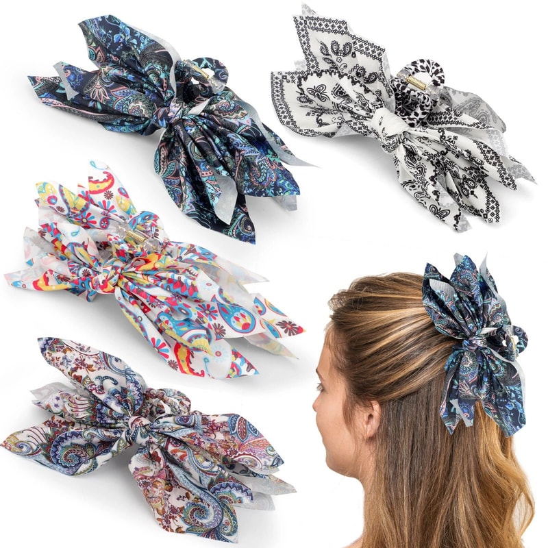 Butterfly Hair Clips Big Bow Claw Clip For Women Girls 4