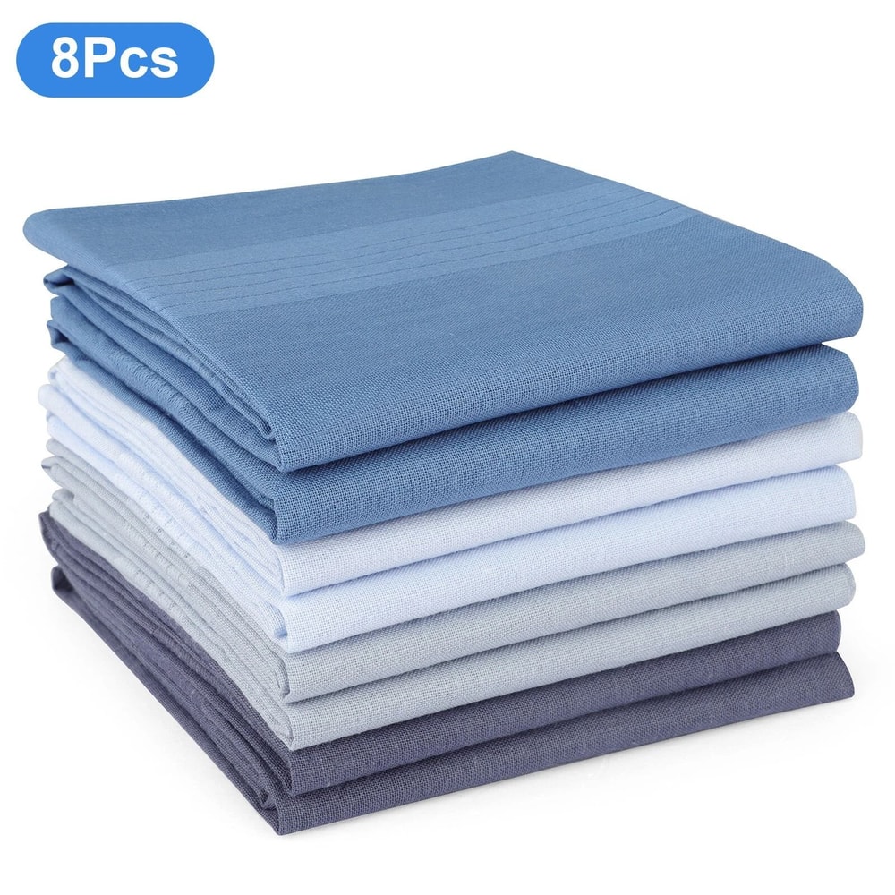 Premium Classic Plaid Pocket Squares Soft Cotton Handkerchiefs For Men 4