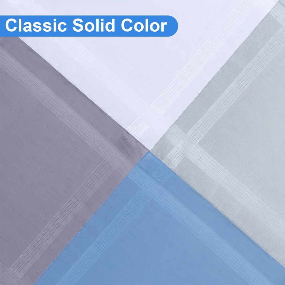 Premium Classic Plaid Pocket Squares Soft Cotton Handkerchiefs For Men 2