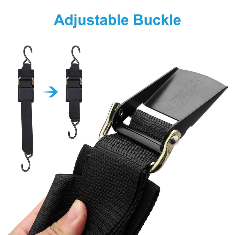 HeavyDuty Boat Trailer TieDown Strap With S Hook For Car Motorcycle Bike 4