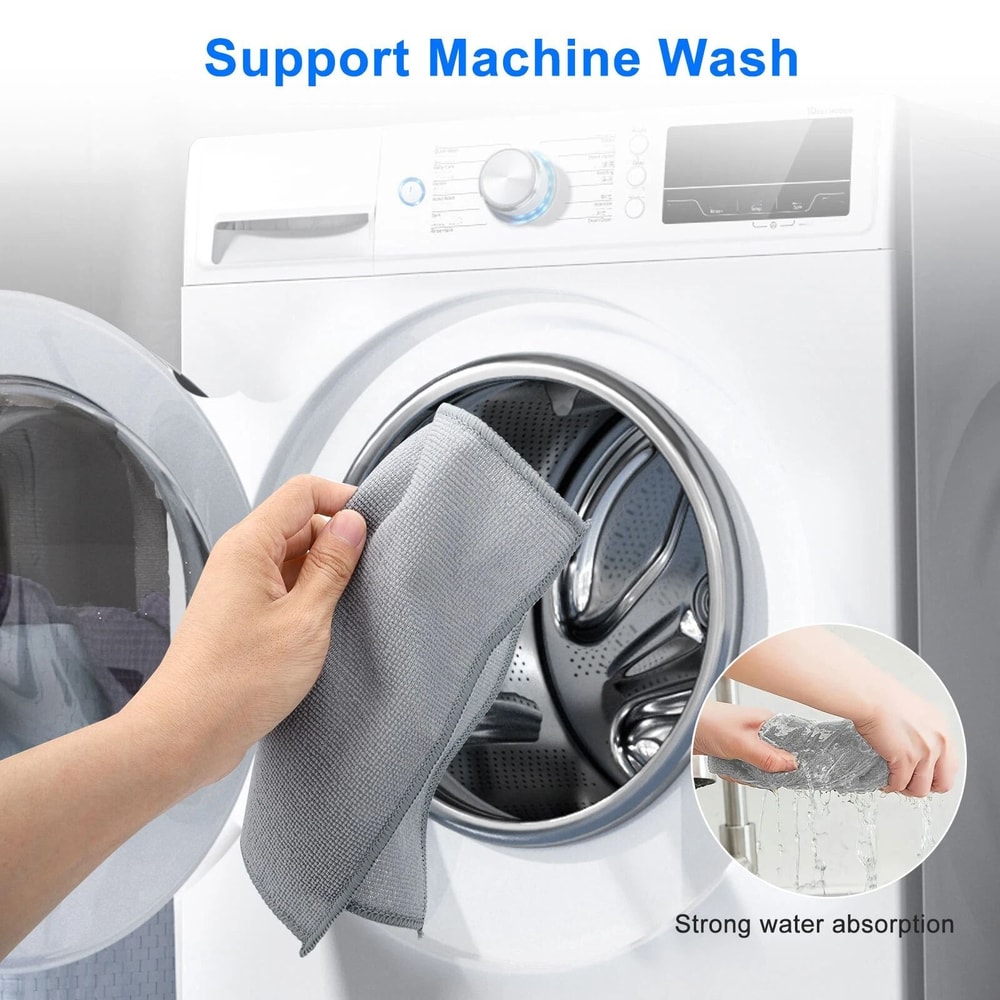 Premium Microfiber Cleaning Cloths Reusable Car Towels ScratchFree Highly Absorbent 3