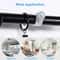 White Adjustable Curtain Bracket Rod Holders WallMount HoleFree Design 1