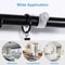 White Adjustable Curtain Bracket Rod Holders WallMount HoleFree Design 1