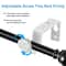 White Adjustable Curtain Bracket Rod Holders WallMount HoleFree Design 4