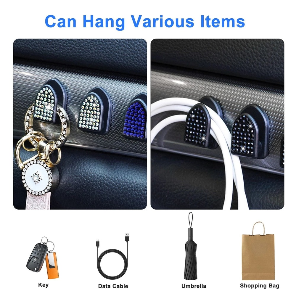 Bling Car Dashboard Hooks Multifunctional Key Cable Holder 1