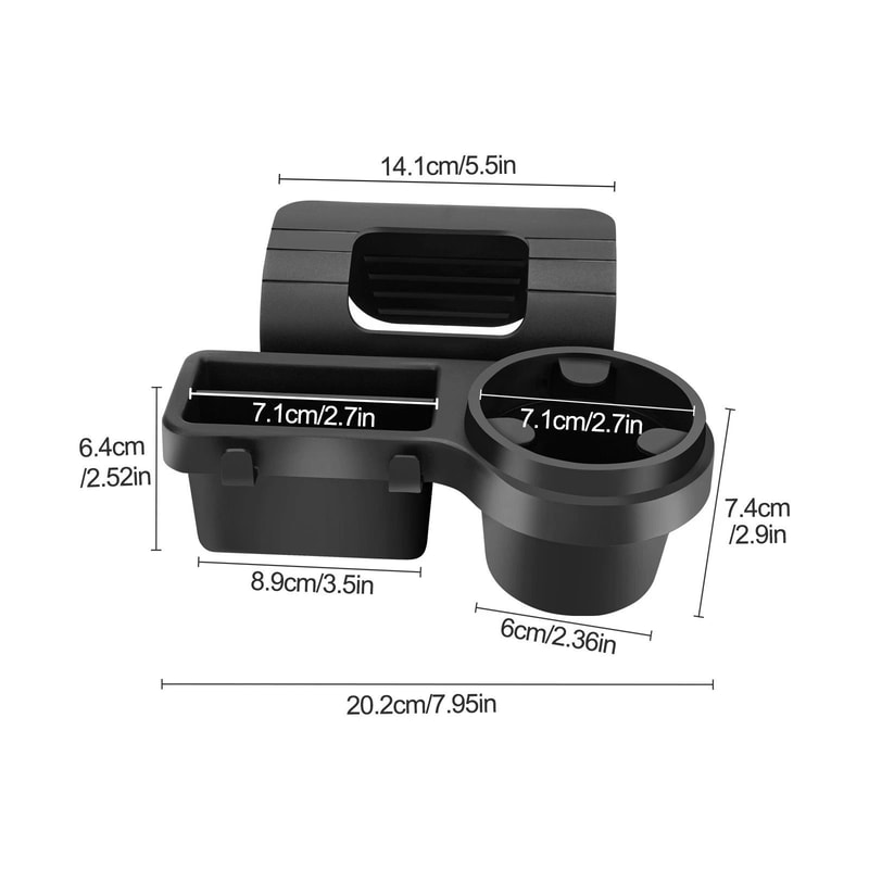 Multifunctional Car Window Organizer Cup Holder Phone Slot And Drink Tray For Car Door Storage 6