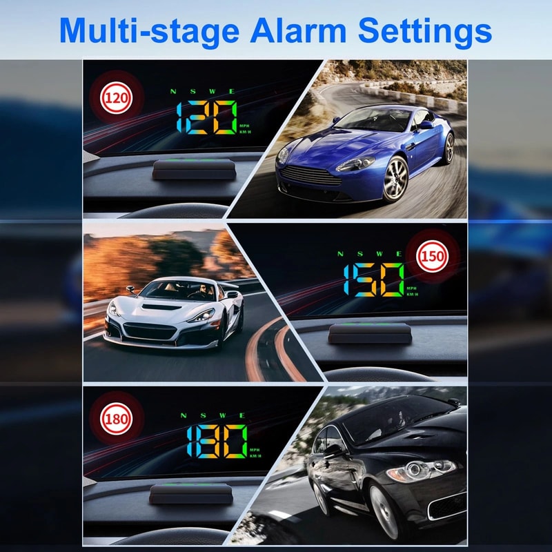 Universal GPS Speedometer Head Up Display For Cars Trucks Digital MPH With Alarms 1