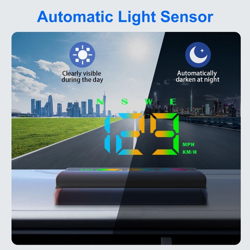 Universal GPS Speedometer Head Up Display For Cars Trucks Digital MPH With Alarms 3