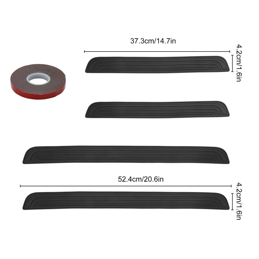Universal Car Door Sill Protector Pads Rubber Scuff Cover For Trucks SUVs Cars 5