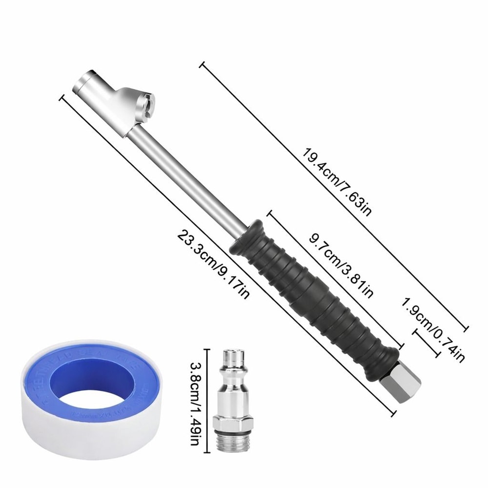 Extended Dual Head Air Chuck Connection For Tire Inflation 6