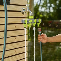 garden hose splitter with individual control valves for faucet water pipe connection